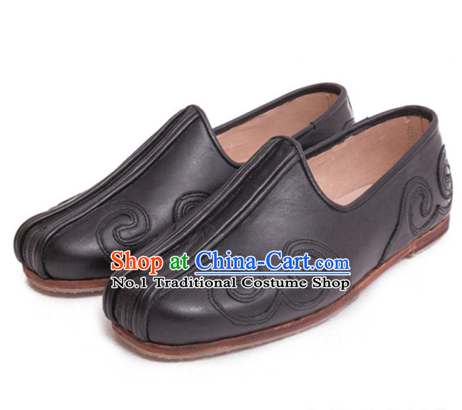 Black Handmade Chinese Traditional Shoes Footwear