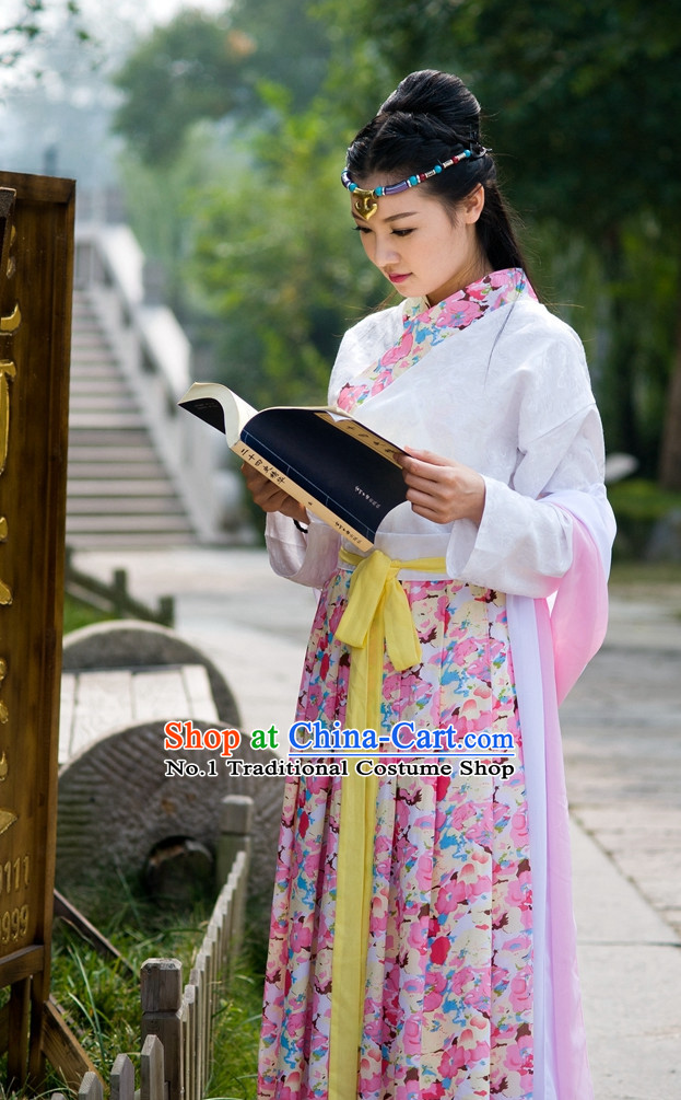 Asian Fashion Oriental Dresses Chinese Hanfu Plus Size Classy Costume Complete Set
