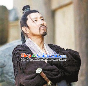 Chinese Ancient Scholar Black Wig for Men