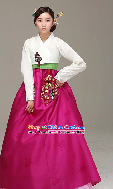 Traditional Korean Mother Custom Made Hanbok Costumes Complete Set for Ladies
