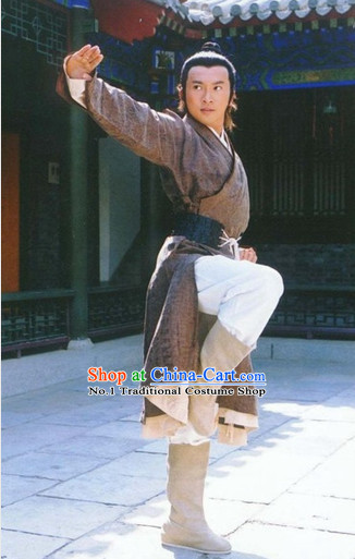 Chinese Ancient Kung Fu Master Superhero Costumes Complete Set for Men