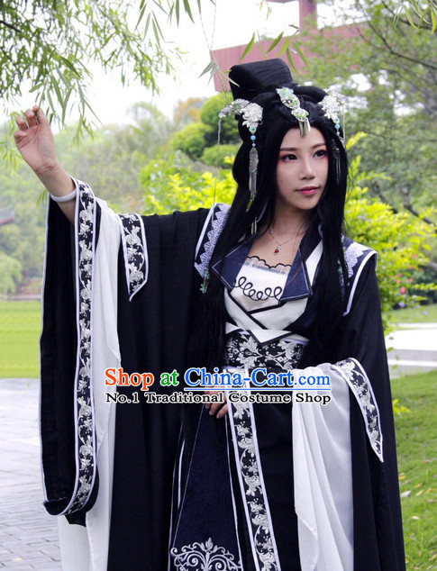 Chinese Traditional Princess Costumes and Hair Accessories Complete Set