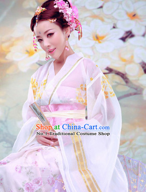 Chinese Ancient Princess Costume and Hair Jewelry Complete Set