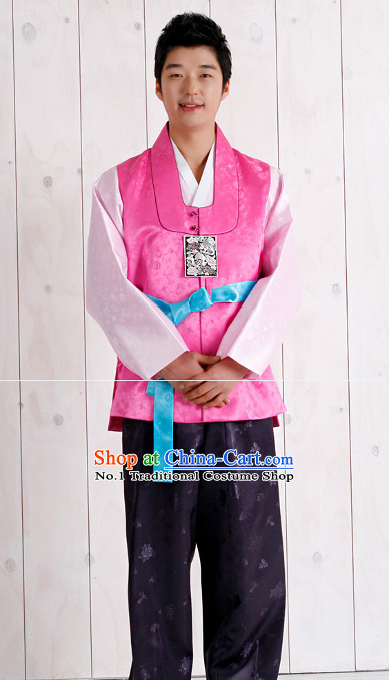 Korean Traditional Mens Bridegroom Wedding Dress Suit