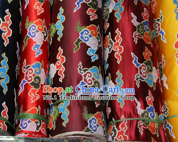 China Tibetan Brocade Embroidered Fabric Sewing Material