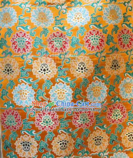 Asian Tibetan Brocade Embroidered Fabric Upholstery Material