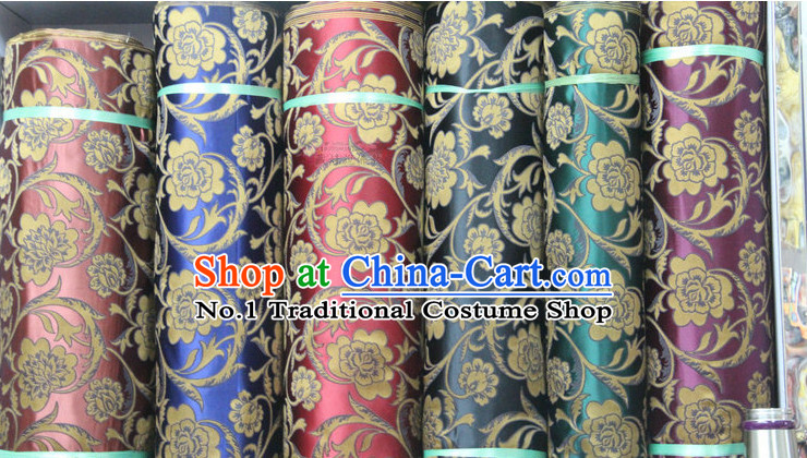 Chinese Traditional Brocade Upholstery Embroidered Fabric Dress Material