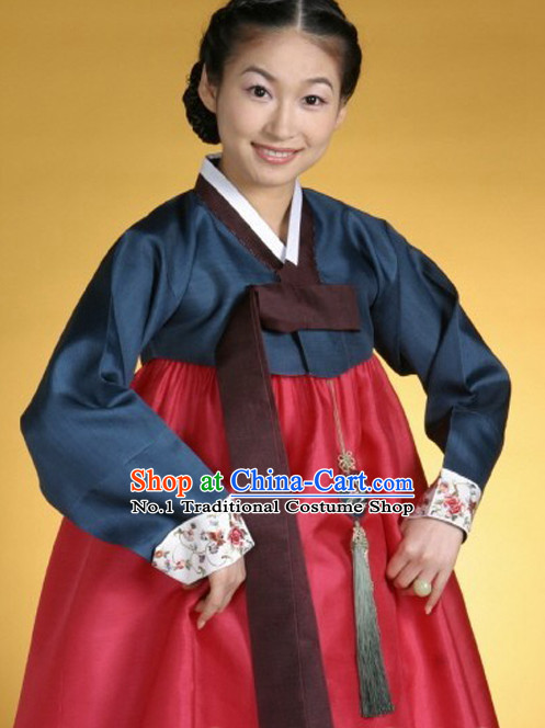 Korean Traditional Dress Lady Plus Size Clothing Complete Set