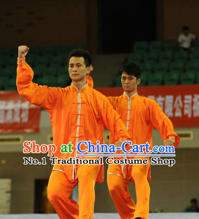 Top Orange Color Tai Chi Yoga Clothing Yoga Wear Yang Tai Chi Quan Kung Fu Practice Uniform for Men