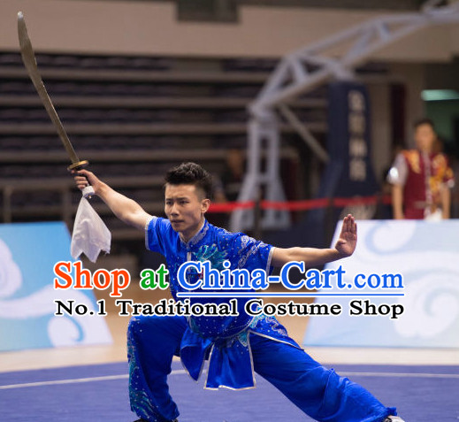 Top Kung Fu Broadsword Uniforms Martial Arts Training Uniform Gongfu Clothing Wing Chun Costume Shaolin Clothes Karate Suit for Men