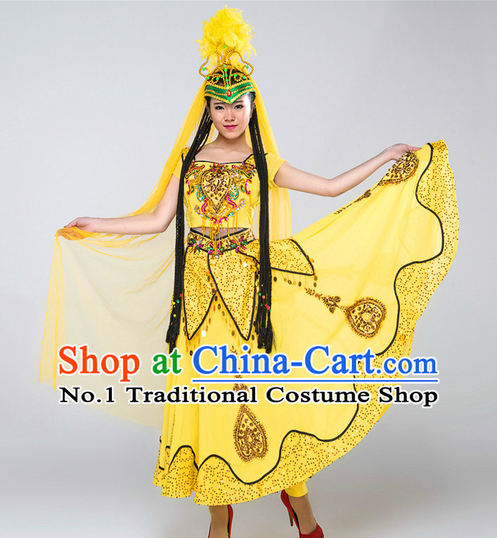 Chinese Xinjiang Competition Dance Costumes for Women