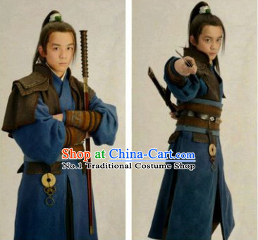 Chinese Ancient Swordsman Costumes Complete Set for Teenagers