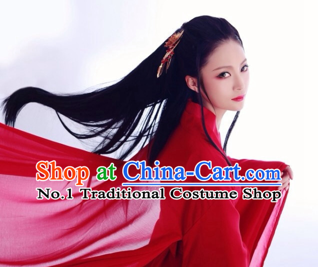 Traditonal Chinese Black Long Wigs for Women