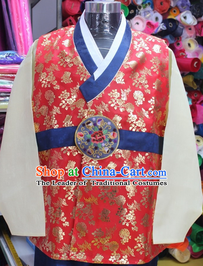 Custom-made Plus Size Korean Fashion Hanbok Clothing Complete Set for Men