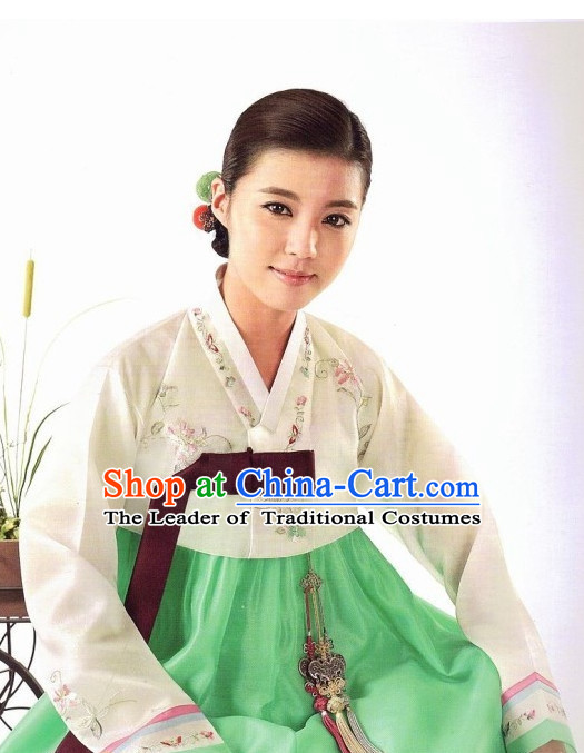 Korean Classic Hanbok Top and Skirt Complete Set for Women