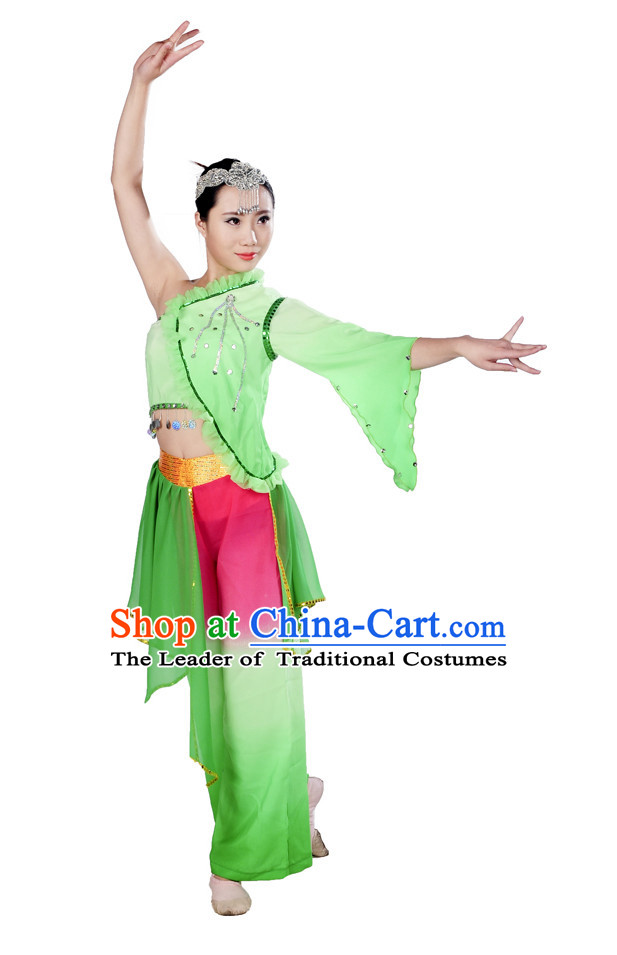 Chinese Classical Ribbon Hankerchief Dance Clothes Costume Uniforms for Women