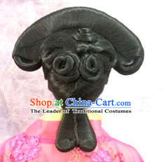 Chinese Qing Manchu Black Wigs for Women