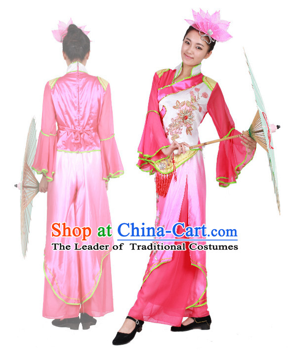 Chinese Teenagers Umbrella Dance Uniform for Competition