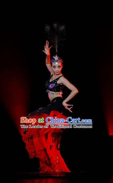 Chinese Peacock Dance Costumes Dancewear Discount Dane Supply Clubwear Dance Wear China Wholesale Dance Clothes for Women