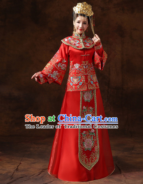 Red Phoenix Classical Chinese Wedding Suits for Women