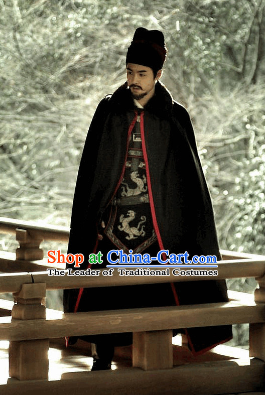 Ancient Tang Dynasty Bodyguard Detective Costumes and Hat Complete Set