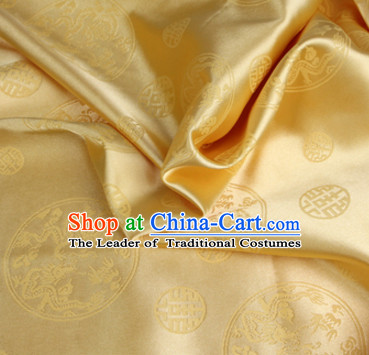 Chinese Traditional Gold Brocade Dragon Fabric