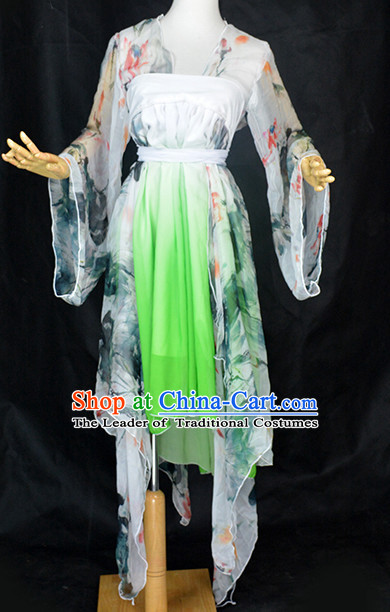 Ancient Chinese Classical Dance Costume Complete Set for Women or Girls