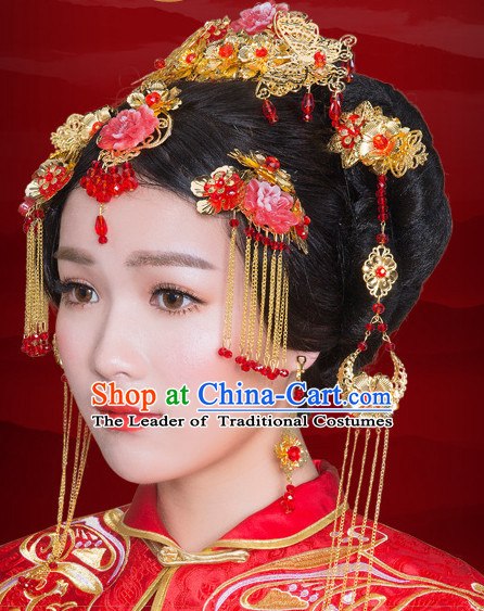Traditional Chinese Princess Brides Wedding Headwear Phoenix Crown Coronet