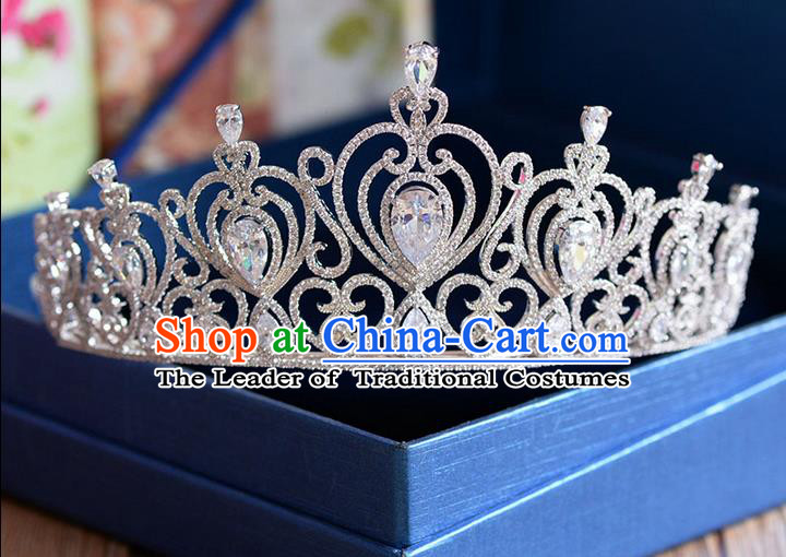 Traditional Jewelry Accessories, Princess, Bride Royal Crown, Wedding Hair Accessories, Baroco Style Crystal Headwear for Women