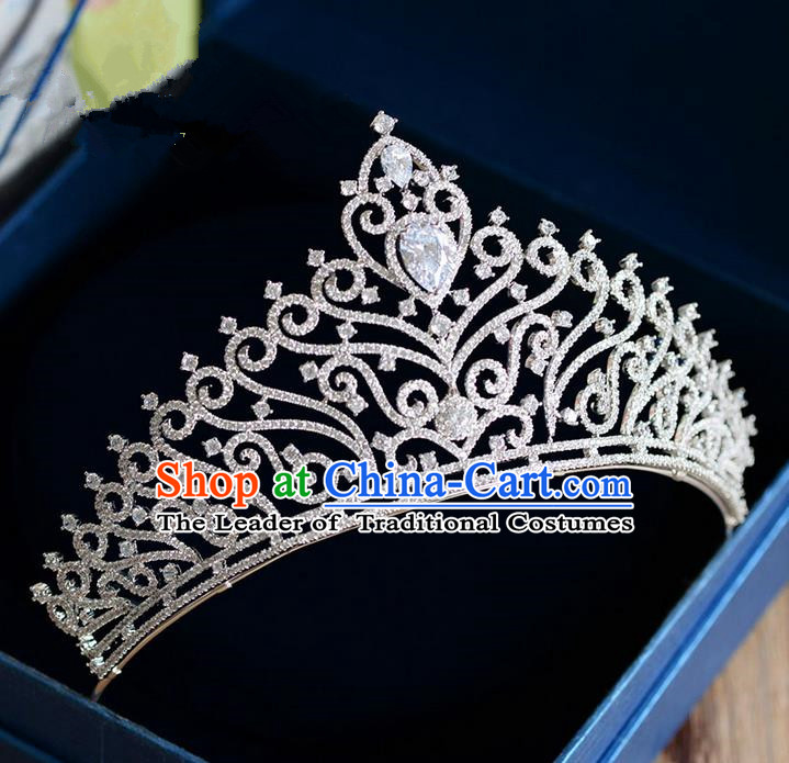 Traditional Jewelry Accessories, Palace Princess Bride Royal Crown, Wedding Hair Accessories, Baroco Style Crystal Headwear for Women