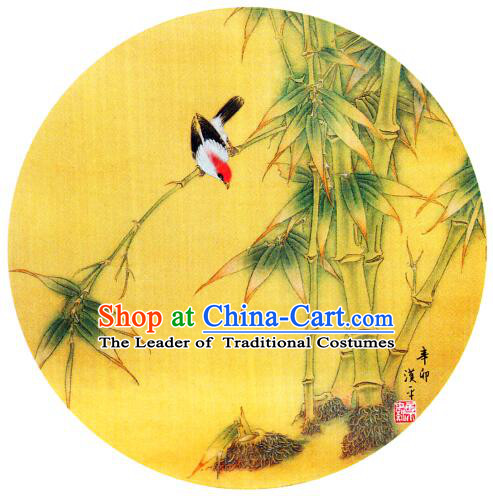 Oil Painting Umbrella Chinese Traditional Umbrella Parasol Sunshade Hand Make Oiled Paper Dancing Bamboo