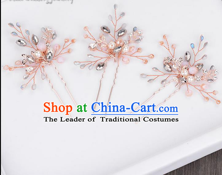 Traditional Jewelry Accessories, Princess Hair Accessories, Bride Wedding Hair Accessories, Headwear, Baroco Style Crystal Hair Claw for Women
