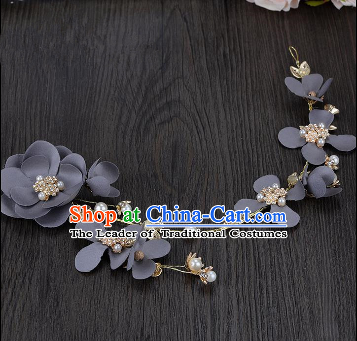Traditional Jewelry Accessories, Princess Hair Accessories, Bride Wedding Hair Accessories, Headwear, Baroco Style Flowers Hair Claw for Women