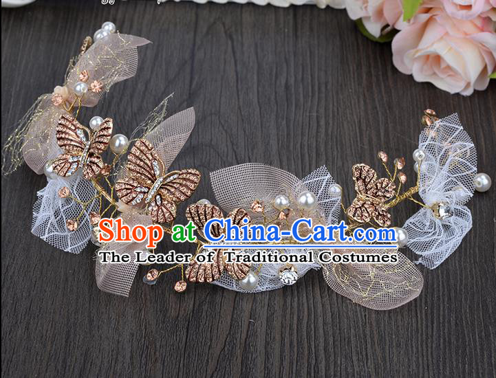 Traditional Jewelry Accessories, Princess Hair Accessories, Bride Wedding Hair Accessories, Headwear, Baroco Style Butterfly Hair Claw for Women