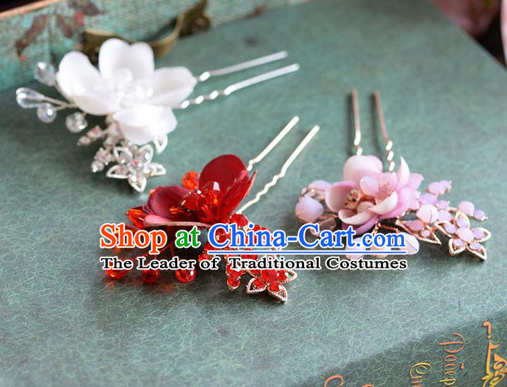 Chinese Ancient Style Hair Jewelry Accessories, Hairpins, Hanfu Xiuhe Suits Wedding Bride Headwear, Headdress, Handmade Hair Claw for Women
