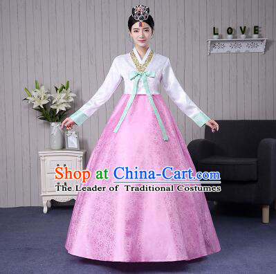 Korean Traditional Wedding Dress Bride Costume Korean Ancient Clothes Full Dress Formal Attire Ceremonial Clothes Court Stage Dancing