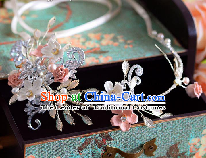 Traditional Jewelry Accessories, Princess Wedding Hair Accessories, Bride Wedding Hair Accessories, Headwear, Baroco Style Handmade Crystal Flowers Hair Claw for Women