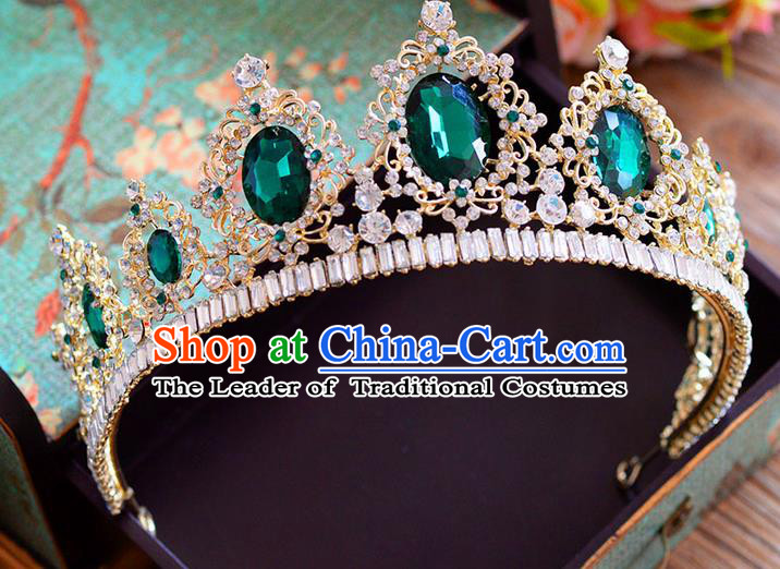 Traditional Jewelry Accessories, Palace Princess Bride Royal Crown, Engagement Retro Royal Crown, Wedding Hair Accessories, Baroco Style Crystal Headwear for Women