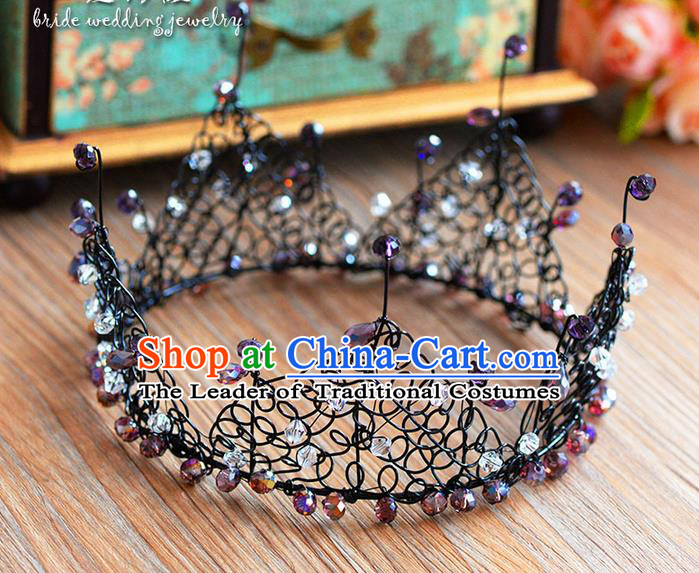 Traditional Jewelry Accessories, Palace Queen Bride Royal Crown, Engagement Retro Royal Crown, Wedding Hair Accessories, Baroco Style Headwear for Women