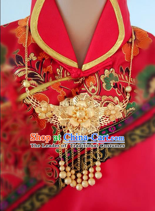 Chinese Wedding Jewelry Accessories, Traditional Xiuhe Suits Wedding Bride Necklace, Ancient Chinese Collar Accessory