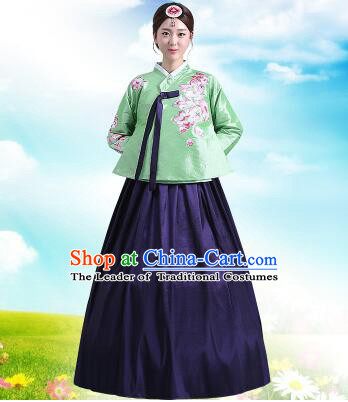 Korean Court Dress Girl Stage Costumes Show Traditional Clothes Dancing Children Ceremonial Dresses Full Dress Formal Attire Red Top Purple Skirt