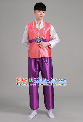 Korean Traditional Formal Dress Set Men Clothes Traditional Korean Traditional Costumes Full Dress Formal Attire Ceremonial Dress Court Pink