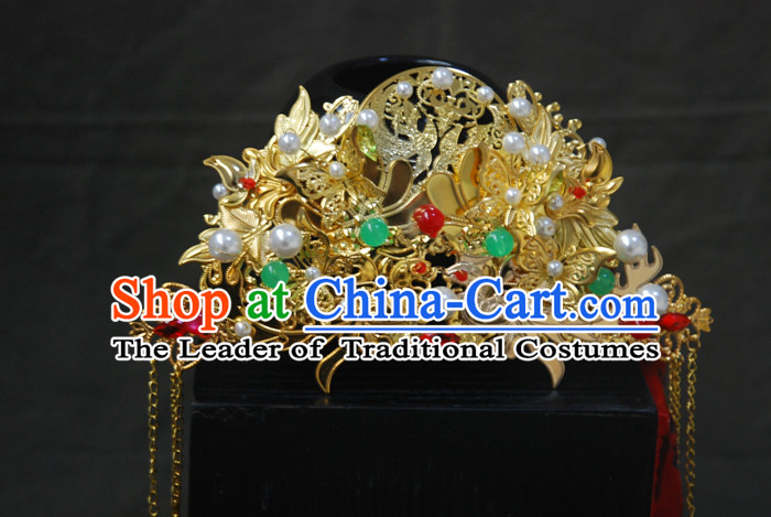 Chinese Ancient Style Hair Jewelry Accessories, Hairpins, Headwear, Headdress, Hanfu Hair Fascinators Xiuhe Bride Wedding Accessories for Women