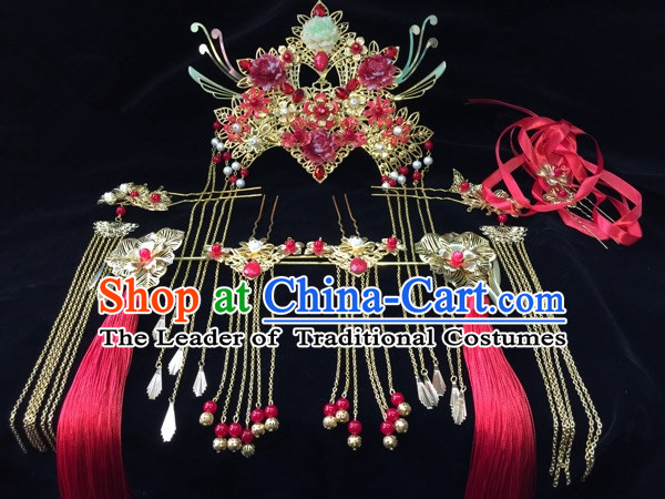 Chinese Traditional Accessories, Chinese Ancient Style Imperial Hair Jewelry Accessories, Hairpins, Headwear, Headdress, Hair Fascinators Set for Women