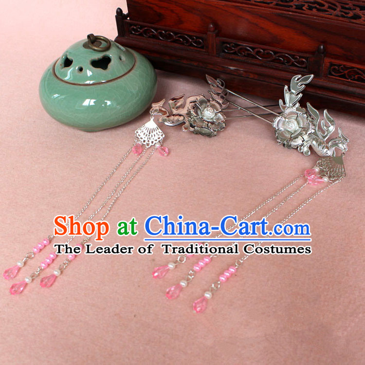 Chinese Ancient Style Hair Jewelry Accessories, Hairpins Han Dynasty Princess Hanfu Xiuhe Suit Wedding Bride Phoenix Coronet, Hair Accessories for Women