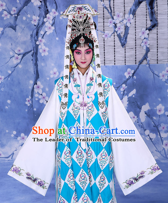 Top Traditional Chinese Beijing Opera Embroidered Hua Dan Long Robe Water Sleeves Costumes