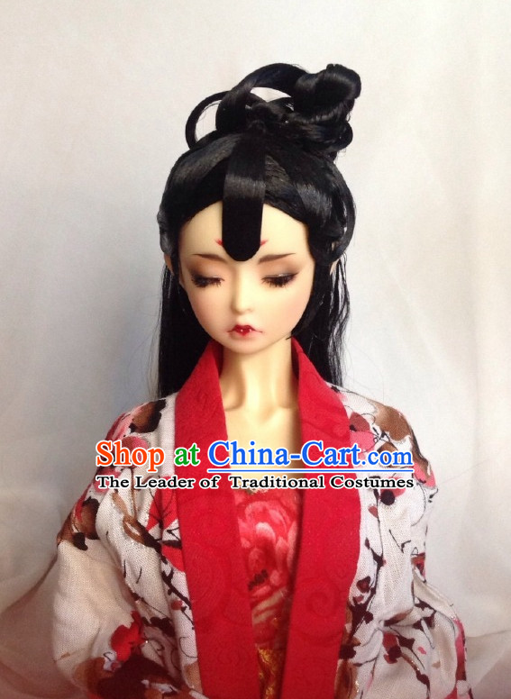 Ancient Chinese Female Princess Queen Empress Black Wigs