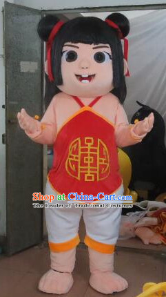 Professional Custom Mascot Uniforms Mascot Outfits Customized Cartoon Character Ne Zha Chinese Doll Mascot Costumes
