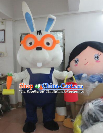 Professional Custom Mascot Uniforms Mascot Outfits Customized Animal Cartoon Character Rabbit Mascot Costumes