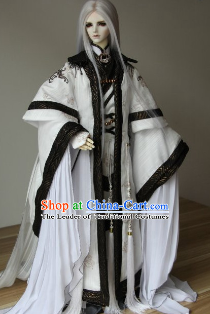 Chinese Ancient Guzhuang Prince Costumes Complete Set for Men
